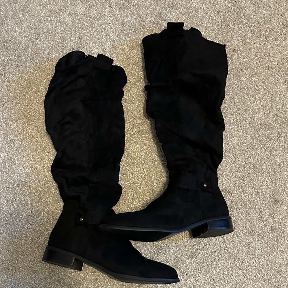 Classic Black Heeled Boots for Women